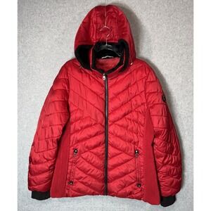 Nautica‎ Jacket Womens 4XL Hooded Water Resistant Quilted Puffer Full Zip Winter